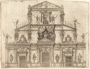 San Lorenzon julkisivu, Firenze, 1612. tekijältä Jacques Callot