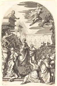 Simon taikuri kaatuminen tekijältä Jacques Callot