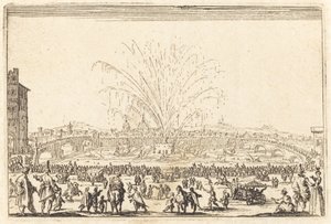 Ilotulitus Arnossa, Firenzessä tekijältä Jacques Callot