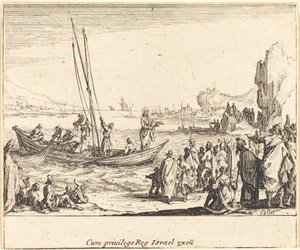 Miesten kalastaja, 1635. tekijältä Jacques Callot