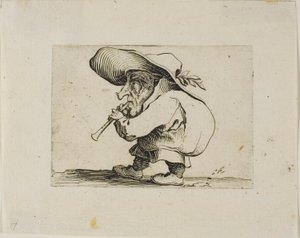 Flageolet Player, Varie Figure Gobbi tekijältä Jacques Callot