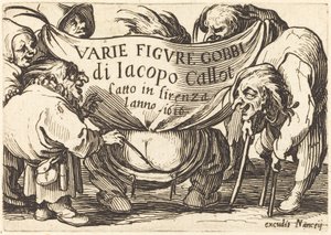Etukappale kappaleeseen "Varie Figure Gobbi" (eri kyttyräselkäfiguurit) tekijältä Jacques Callot