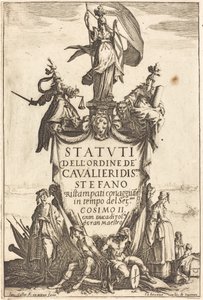 Pyhän Tapanin ritarikunnan perussäännön etulevy. tekijältä Jacques Callot