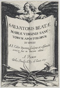 Etutaulu Les Grands Apôtresista (Suuret apostolit), 1631 tekijältä Jacques Callot