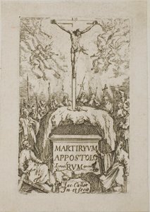 Etukuva, Apostolien marttyyrikuolemat -teoksesta. tekijältä Jacques Callot