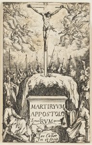 Etukuva, Apostolien marttyyrikuolemat -teoksesta. tekijältä Jacques Callot