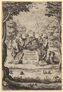 Teoksen "Sacra Cosmologia" nimiökuva tekijältä Jacques Callot