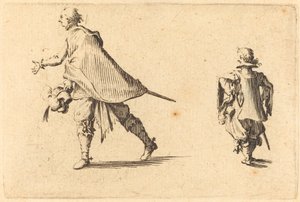 Gentleman ja hänen sivunsa, c. 1622. tekijältä Jacques Callot