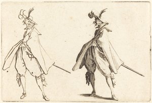 Gentleman in Large Mantle, Näkymä edestä tekijältä Jacques Callot