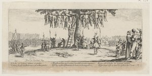 Ripustus, sarjan ”Sodan harmaat” sivu 11 tekijältä Jacques Callot
