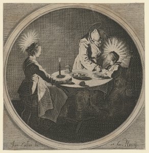 Pyhä perhe pöydän ääressä tekijältä Jacques Callot