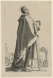 Pyhä Matteus, sarjan ”Jeesus, kaksitoista apostolia ja Maria” sivu 15 tekijältä Jacques Callot