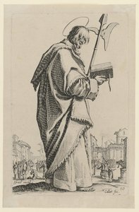 Pyhä Matthias, sarjan ”Jeesus, kaksitoista apostolia ja Maria” sivu 13 tekijältä Jacques Callot