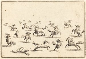 Hevoset Juoksemassa tekijältä Jacques Callot