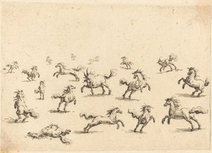 Hevoset Juoksemassa tekijältä Jacques Callot