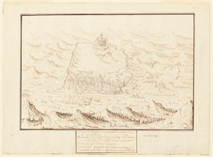 Isometrinen näkymä Torra de Ottaggiosta tekijältä Jacques Callot