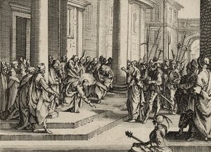 Jeesus ja avionrikkoja, 1635 tekijältä Jacques Callot