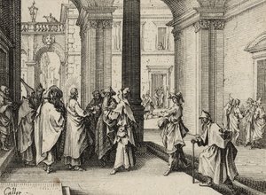 Jeesus ja lainoppineet, 1635 tekijältä Jacques Callot