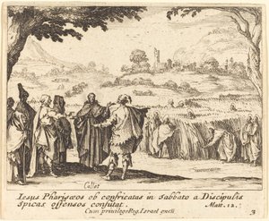 Jeesus fariseusten kanssa tekijältä Jacques Callot