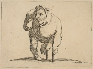 Raju kainalosauvalla ja puisella..., 1616-22. tekijältä Jacques Callot