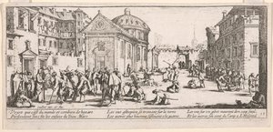Sairaala, kuva teoksesta The Large Miseries of War tekijältä Jacques Callot