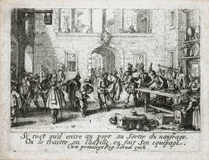 Tuhlaajapojan elämä... (kaiverrus) tekijältä Jacques Callot