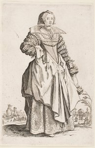 Lady in a Wide Collar, sarjasta "The Nobility of Lorraine" tekijältä Jacques Callot