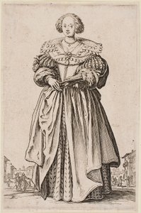Lady with a Fan, sarjasta "The Nobility of Lorraine" tekijältä Jacques Callot