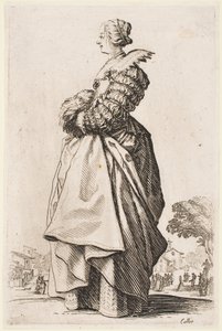 Lady with a Muff sarjasta "The Nobility of Lorraine" tekijältä Jacques Callot