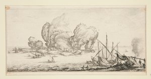 Le grand rocher (Valtava kallio), Giovanni de Medicin maisemista tekijältä Jacques Callot