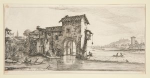 Le moulin a eau (Mylly veden päällä), Giovanni de Medicin maisemista tekijältä Jacques Callot
