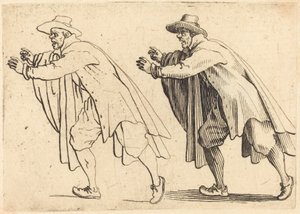 Mies liikkuu äkillisesti, c. 1617. tekijältä Jacques Callot