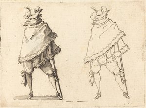 Home embolicat en el seu mantell finlandès tekijältä Jacques Callot