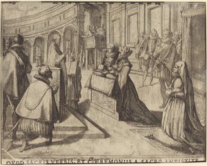 Itävallan Margaretan ja Filip III:n avioliitto [verso] tekijältä Jacques Callot