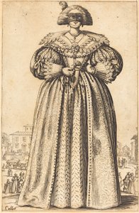 Naamioitu jalo nainen tekijältä Jacques Callot