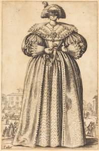 Naamioitunut aatelisnainen tekijältä Jacques Callot