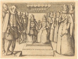 Margaret Itävallan ja Philip III:n tapaaminen tekijältä Jacques Callot