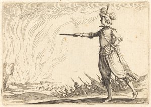 Armeijan komentaja jalkaisin tekijältä Jacques Callot