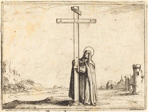 Monja abraçant el Holy Crossfinnish tekijältä Jacques Callot
