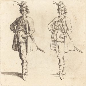 Upseeri, näkymä edestä tekijältä Jacques Callot