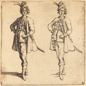 Upseeri, Etunäkymä, 1617 ja 1621. tekijältä Jacques Callot