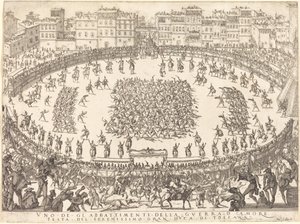 Yksi jalkaväen taisteluista tekijältä Jacques Callot