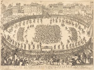 Yksi jalkaväen taisteluista tekijältä Jacques Callot