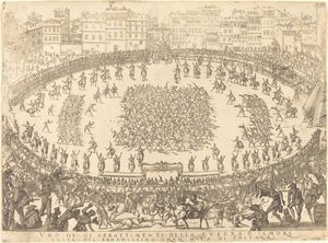 Yksi jalkaväen taisteluista tekijältä Jacques Callot