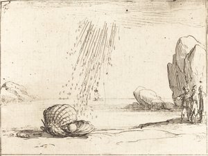Osteri helmen kanssa. tekijältä Jacques Callot