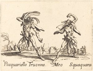 Pasquariello Truonno ja Meo Squaquara tekijältä Jacques Callot