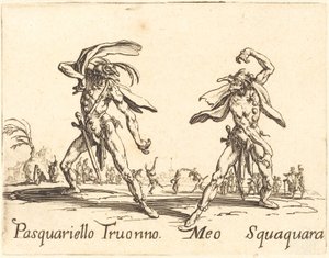 Pasquariello Truonno ja Meo Squaquara tekijältä Jacques Callot