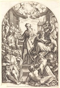 Peter Raising Tabitha, 16081611. tekijältä Jacques Callot