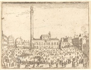 Julkinen aukio, Siena. tekijältä Jacques Callot