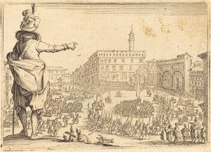 Piazza della Signoria, Firenze tekijältä Jacques Callot